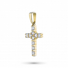 14K Yellow Gold Pendant with 10 Round-Cut Lab-Created Diamonds 1.225 CT.TW