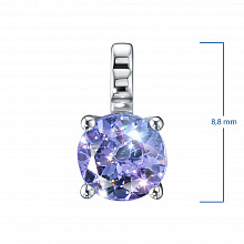 Sterling Silver Pendant with 1 Round-Cut Tanzanite 0.482 CT.TW