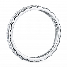 14K White Gold Ring with 44 Round-Cut Lab-Created Diamonds 0.442 CT.TW