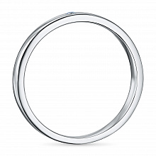 14K White Gold Ring with 1 Round-Cut Lab-Created Diamond 0.02 CT.TW