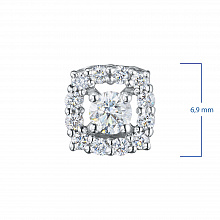 Sterling Silver Pendant with 13 Round-Cut Lab-Created Diamonds 0.302 CT.TW