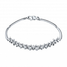 14K White Gold Bracelet with 43 Round-Cut Lab-Created Diamonds 0.974 CT.TW