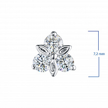 Sterling Silver Pendant with 3 Round-Cut Lab-Created Diamonds 0.307 CT.TW