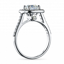 14K White Gold Ring with 37 Round-Cut Lab-Created Diamonds 2.721 CT.TW