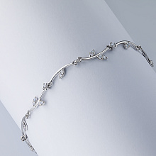 Sterling Silver Bracelet with 42 Round-Cut Lab-Created Diamonds 0.57 CT.TW