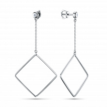 Sterling Silver Earring Studs with 2 Round-Cut Lab-Created Diamonds 0.027 CT.TW