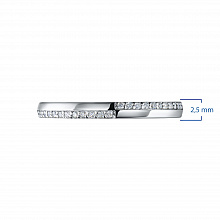 14K White Gold Ring with 24 Round-Cut Lab-Created Diamonds 0.137 CT.TW