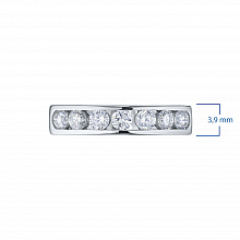 14K White Gold Ring with 7 Round-Cut Lab-Created Diamonds 0.818 CT.TW