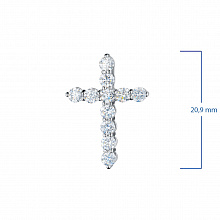 14K White Gold Pendant with 11 Round-Cut Lab-Created Diamonds 0.911 CT.TW