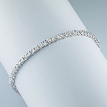 14K White Gold Bracelet with 58 Round-Cut Lab-Created Diamonds 3.587 CT.TW