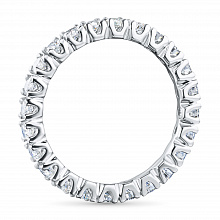 14K White Gold Ring with 24 Round-Cut Lab-Created Diamonds 1.031 CT.TW