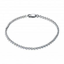 Sterling Silver Bracelet with 54 Round-Cut Lab-Created Diamonds 1.162 CT.TW