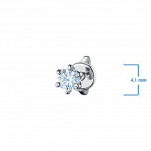 14K White Gold Earring Studs with 2 Round-Cut Lab-Created Diamonds 0.659 CT.TW