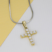 14K Yellow Gold Pendant with 10 Round-Cut Lab-Created Diamonds 1.225 CT.TW