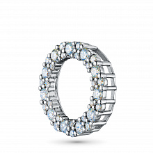 Sterling Silver Pendant with 33 Round-Cut Lab-Created Diamonds 0.91 CT.TW