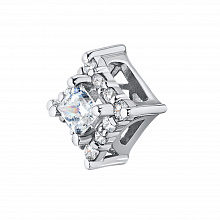 14K White Gold Pendant with 13 Round-Cut Lab-Created Diamonds 0.409 CT.TW