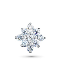 Sterling Silver Pendant with 9 Round-Cut Lab-Created Diamonds 0.311 CT.TW - изображение 1
