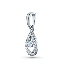 Sterling Silver Pendant with 20 Round-Cut Lab-Created Diamonds 0.211 CT.TW - изображение 7