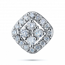 14K White Gold Pendant with 20 Round-Cut Lab-Created Diamonds 0.256 CT.TW