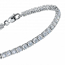 14K White Gold Bracelet with 38 Round-Cut Lab-Created Diamonds 5.71 CT.TW