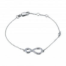 Sterling Silver Bracelet with 32 Round-Cut Lab-Created Diamonds 0.269 CT.TW