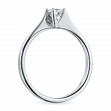 Sterling Silver Ring with 1 Round-Cut Lab-Created Diamond 0.219 CT.TW