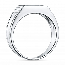 Sterling Silver Ring with 1 Round-Cut Lab-Created Diamond 0.031 CT.TW