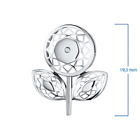 Sterling Silver Pendant with 1 Round-Cut Lab-Created Diamond 0.01 CT.TW - изображение 3