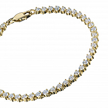 14K Yellow Gold Bracelet with 47 Round-Cut Lab-Created Diamonds 3.98 CT.TW