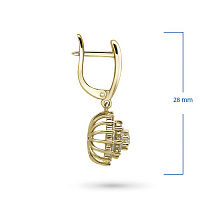 14K Yellow Gold Earrings with 50 Round-Cut Lab-Created Diamonds 1.641 CT.TW - изображение 3