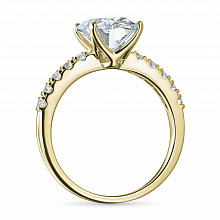 14K Yellow Gold Ring with 11 Round-Cut Lab-Created Diamonds 4.135 CT.TW