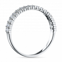 14K White Gold Ring with 34 Round-Cut Lab-Created Diamonds 0.487 CT.TW