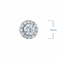 14K White Gold Earring Studs with 26 Round-Cut Lab-Created Diamonds 1.438 CT.TW