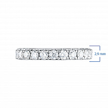 14K White Gold Ring with 25 Round-Cut Lab-Created Diamonds 1.179 CT.TW