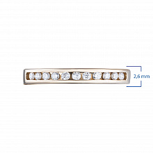 14K Rose Gold Ring with 11 Round-Cut Lab-Created Diamonds 0.229 CT.TW