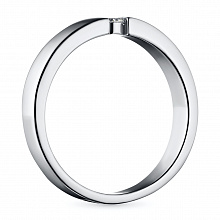 Sterling Silver Ring with 1 Round-Cut Lab-Created Diamond 0.086 CT.TW