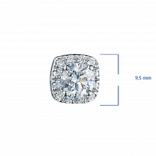 White Gold Earring Studs with 34 Round-Cut Lab-Created Diamonds 2.704 CT.TW