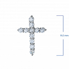 14K White Gold Pendant with 11 Round-Cut Lab-Created Diamonds 0.726 CT.TW