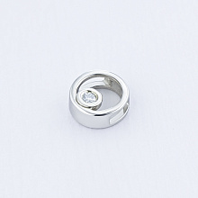 Sterling Silver Pendant with 1 Round-Cut Diamond 0.053 CT.TW