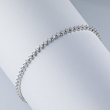 14K White Gold Bracelet with 56 Round-Cut Lab-Created Diamonds 2.005 CT.TW