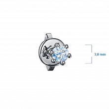 Sterling Silver Earring Studs with 2 Round-Cut Lab-Created Diamonds 0.149 CT.TW