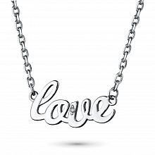 Sterling Silver Necklace with 1 Round-Cut Lab-Created Diamond 0.008 CT.TW