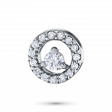 Sterling Silver Pendant with 16 Round-Cut Lab-Created Diamonds 0.259 CT.TW