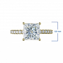 14K Yellow Gold Ring with 13 Round-Cut Lab-Created Diamonds 4.082 CT.TW