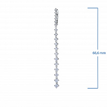 14K White Gold Earrings with 36 Round-Cut Lab-Created Diamonds 2.133 CT.TW