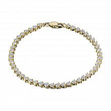 14K Yellow Gold Bracelet with 47 Round-Cut Lab-Created Diamonds 3.98 CT.TW