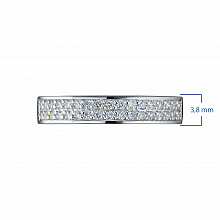 14K White Gold Ring with 34 Round-Cut Lab-Created Diamonds 0.194 CT.TW