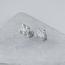 White Gold Earring Studs with 2 Round-Cut Diamonds 0.477 CT.TW