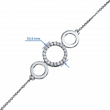 14K White Gold Bracelet with 20 Round-Cut Lab-Created Diamonds 0.23 CT.TW
