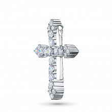 Sterling Silver Pendant with 23 Round-Cut Lab-Created Diamonds 0.443 CT.TW